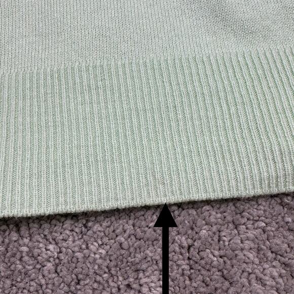 y2k New York & Company Cardigan Sweater L Green Argyle Plaid Button Up Preppy - Picture 11 of 11